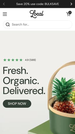 Local Shopify theme