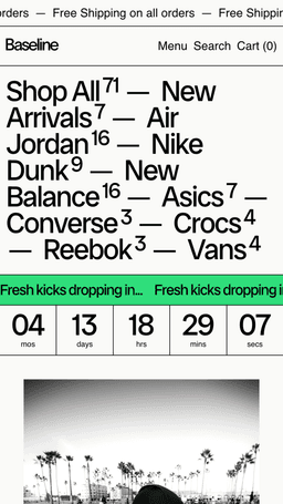 Baseline Shopify theme